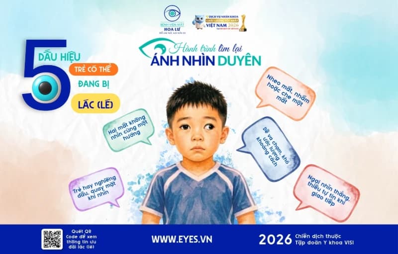 5 dấu hiệu trẻ có thể đang bị lác (lé) mắt